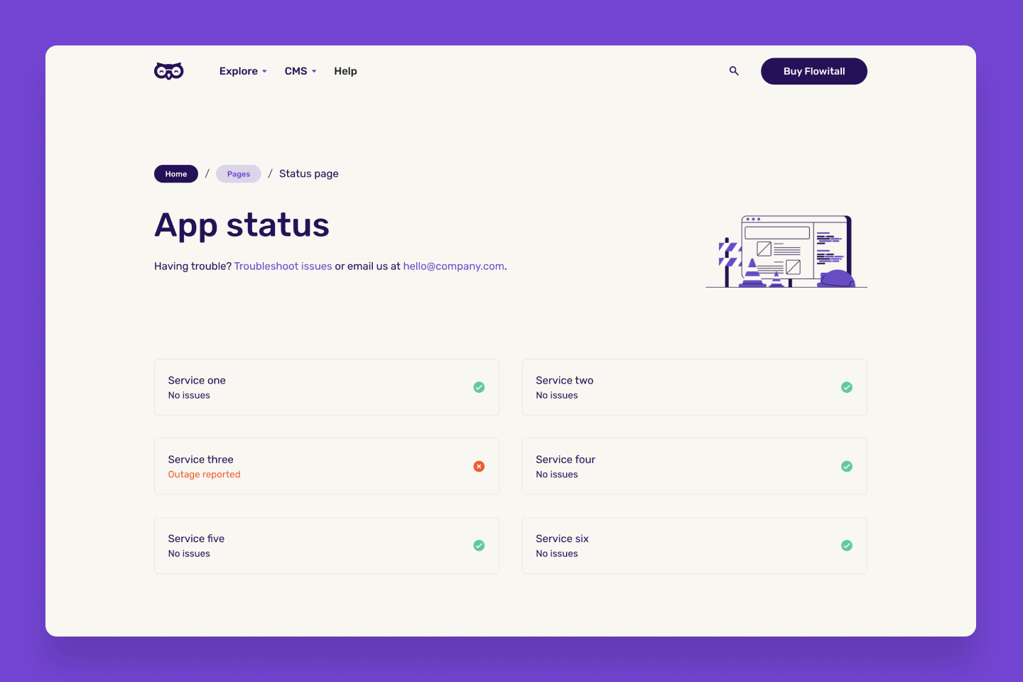 Status page
